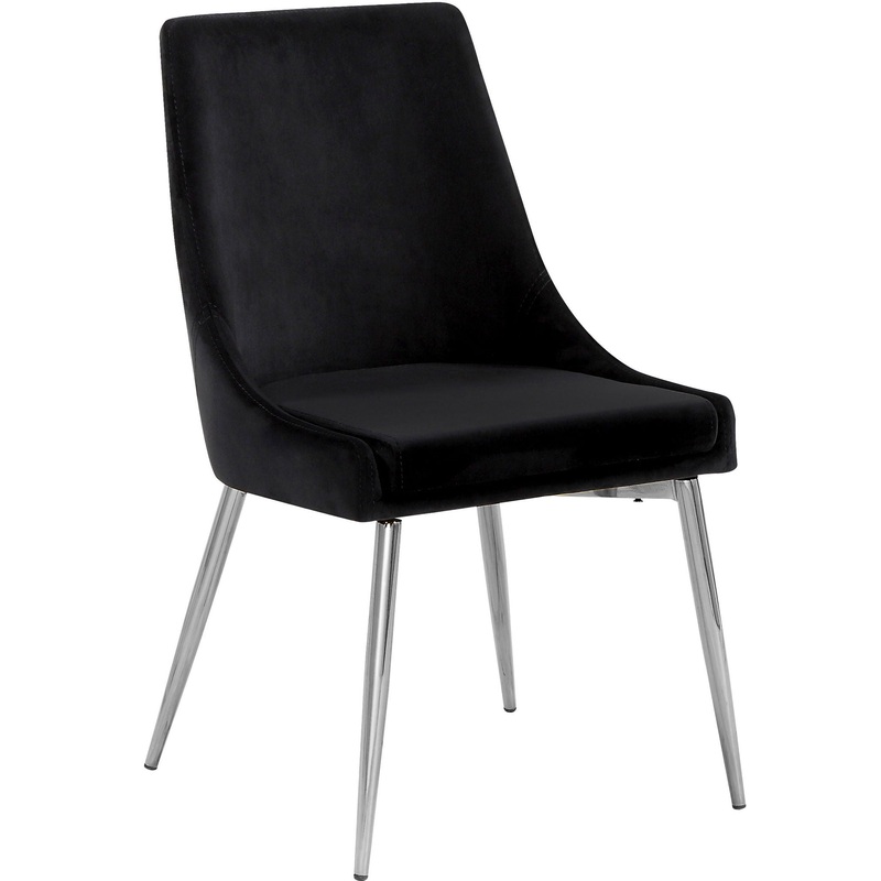 Karina – Dining Chair with Chrome Legs (Set of 2)