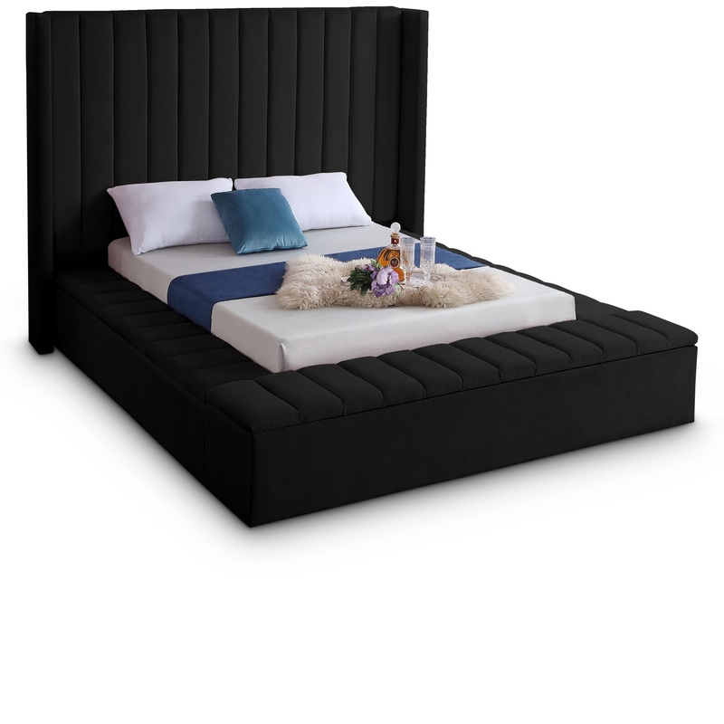 Kiki – Bed|Black|Green|Dark Gray|Blue|Pink|Beige|King|Twin|Queen|Full