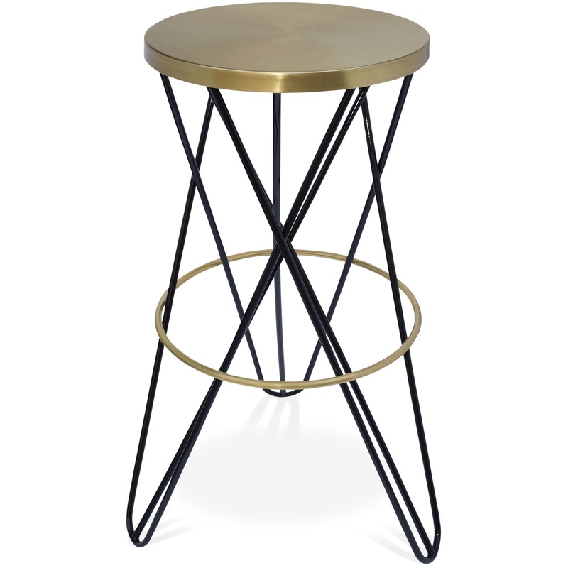 Mercury – Iron Bar Stool|Black|White|Gold