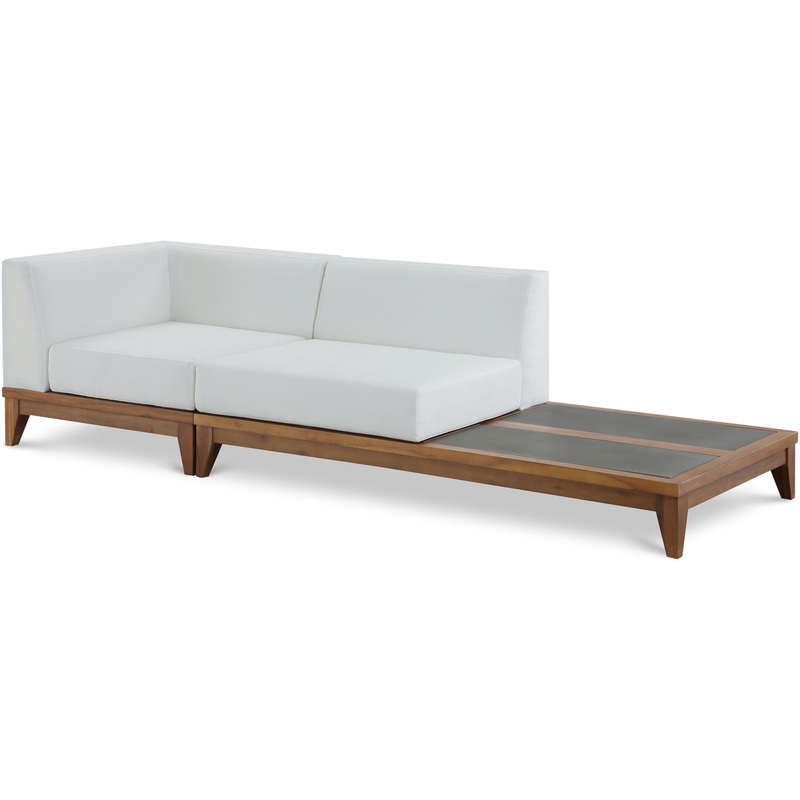 Rio – 2 Seat Modular Sofa With Table – Off White