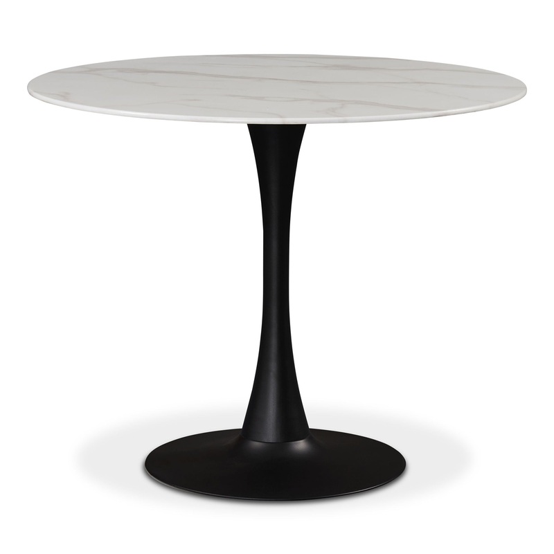 Tulip – Two Tone Dining Table|Black|36″W x 36″D x 29.5″H|48″W x 48″D x 29.5″H