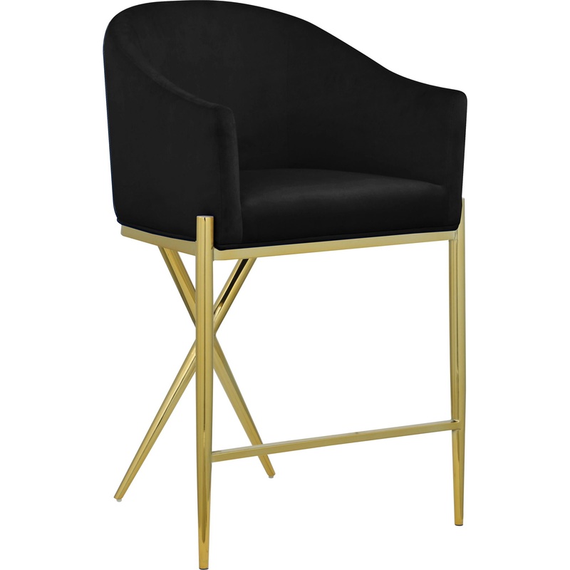 Xavier – Counter Stool with Gold Legs
