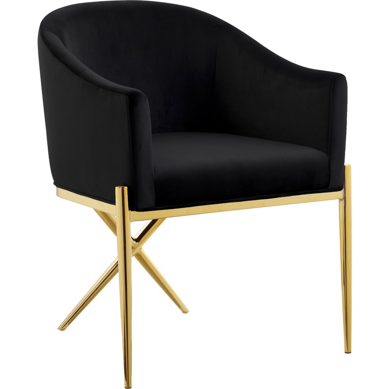 Xavier – Dining Chair with Gold Legs