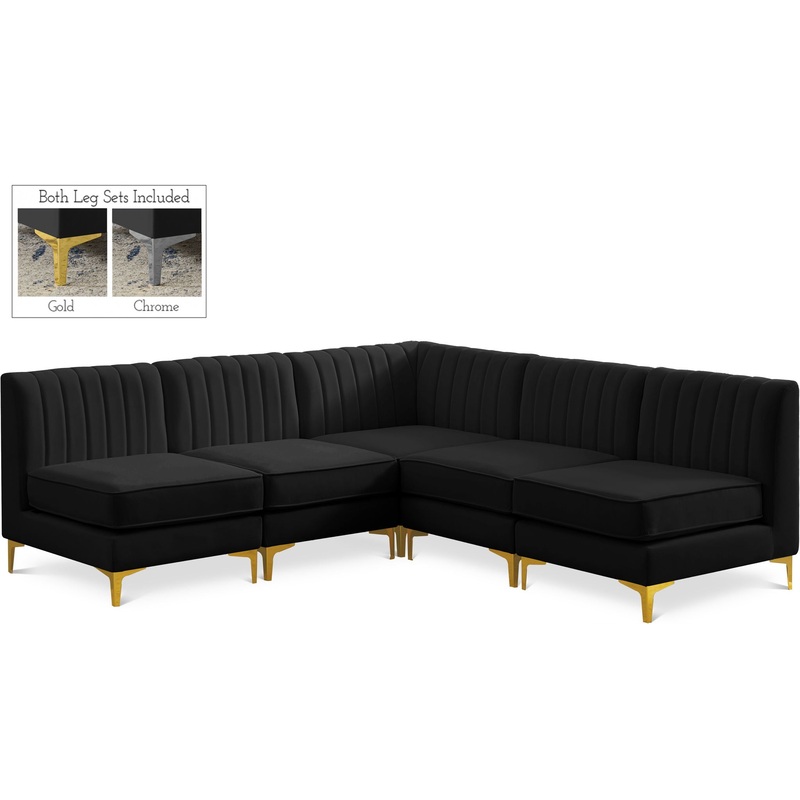 Alina – 5 Piece Armless Sectional