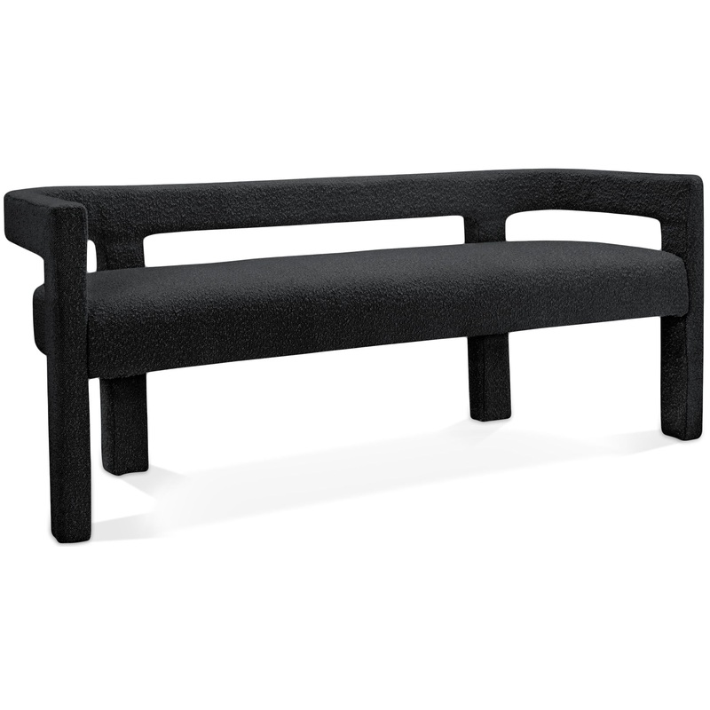 Athena – Boucle Fabric Bench|Beige|Green|Gray|Black|Dark Brown|Dark Green