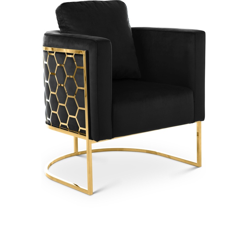 Casa – Chair with Gold Legs|Pink|Blue|Green|Black|Beige|Gray