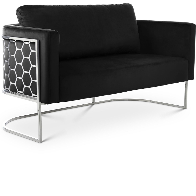 Casa – Loveseat with Chrome Legs