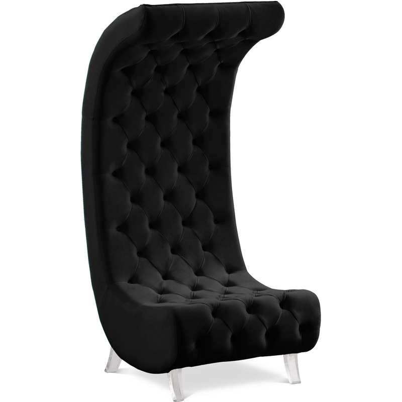 Crescent – Accent Chair|Black|Beige|Green|Pink|Dark Gray|Blue