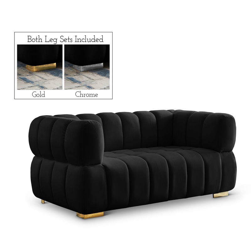 Gwen – Loveseat|Black|Dark Gray|Beige|Green|Blue