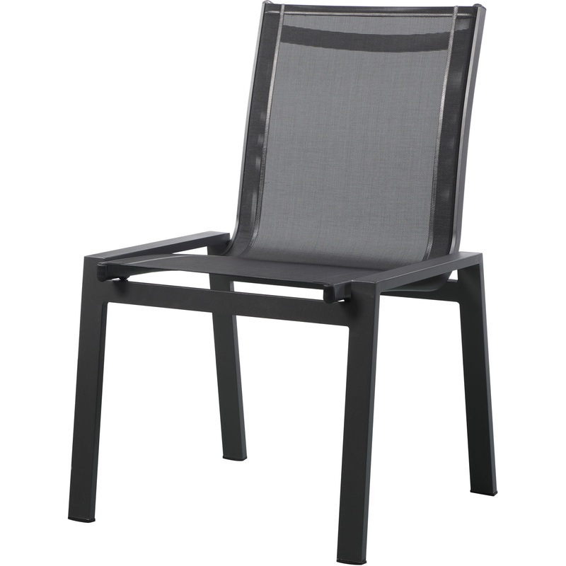 Nizuc – Outdoor Patio Dining Chair With Gray Frame (Set of 2)