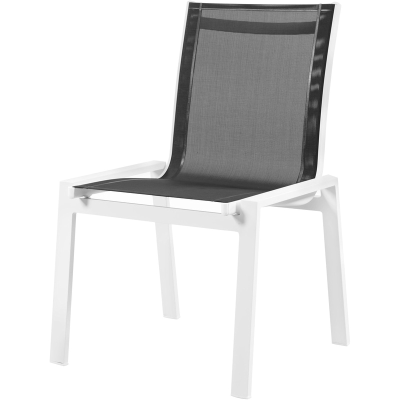 Nizuc – Outdoor Patio Dining Chair With White Frame (Set of 2)