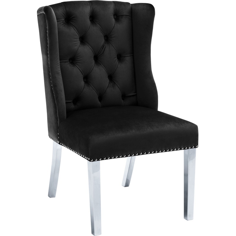 Suri – Dining Chair with Chrome Legs (Set of 2)