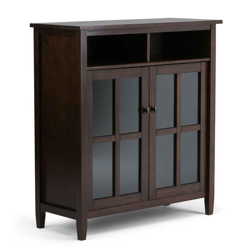 Warm Shaker – Medium Storage Media Cabinet – Tobacco Brown