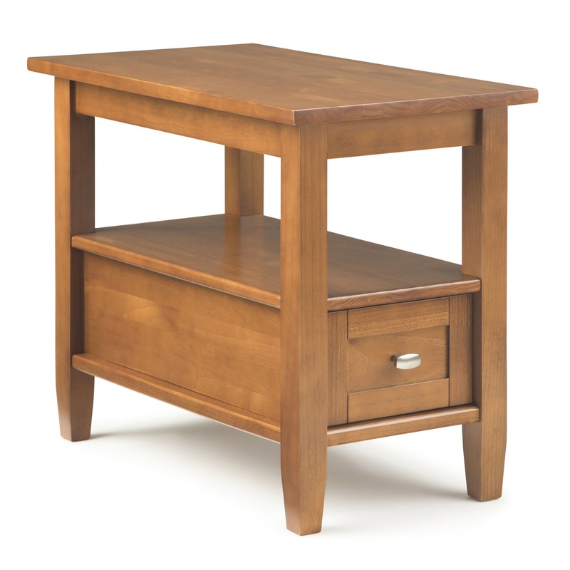Warm Shaker – Narrow Side Table – Light Golden Brown