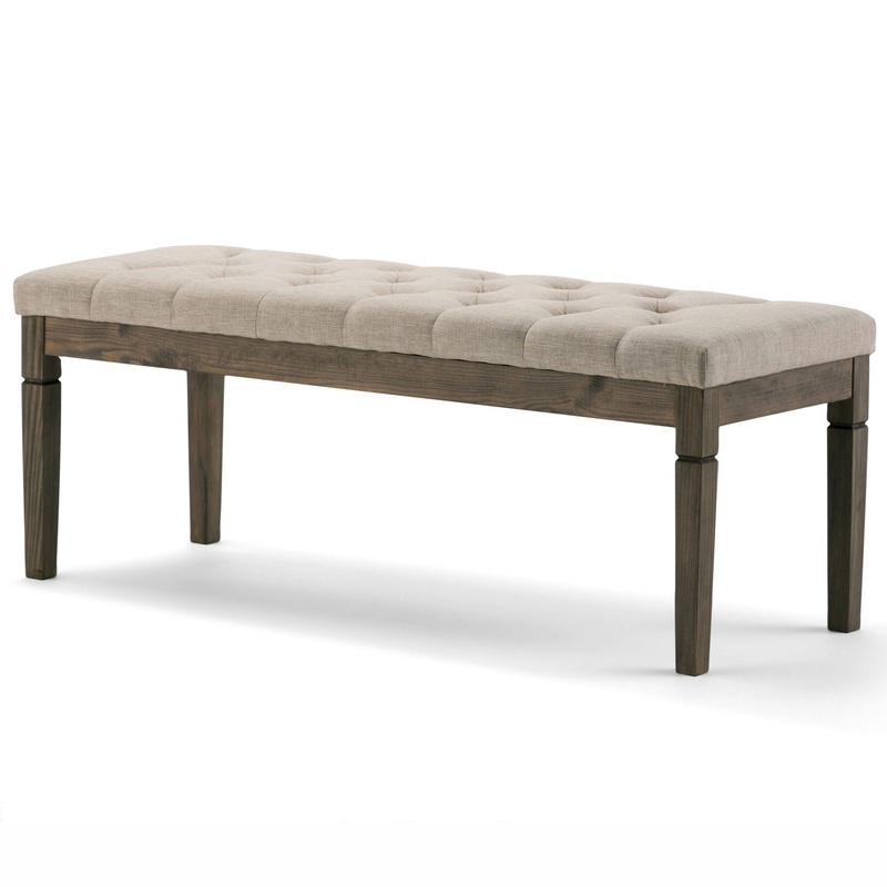Waverly – Tufted Ottoman Bench – Natural