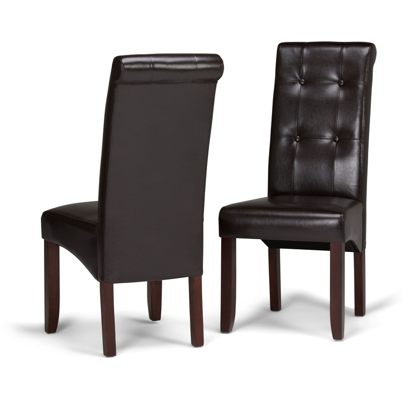 Cosmopolitan – Deluxe Tufted Parson Chair (Set of 2) – Tanners Brown