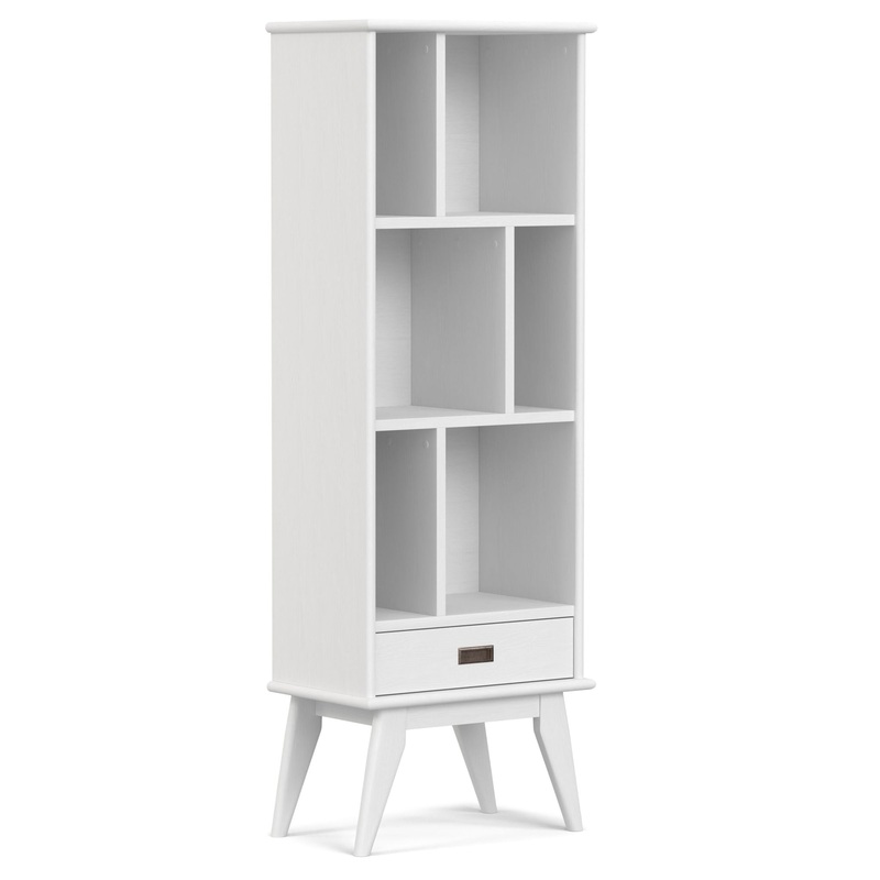 Draper – Mid Century Bookcase And Storage Unit – White
