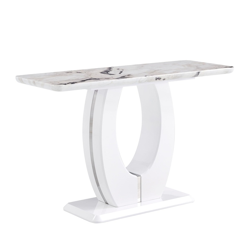 Modern Simple Glossy Rectangular Counter Bar Table For Living Room Bedroom Office Bathroom – White
