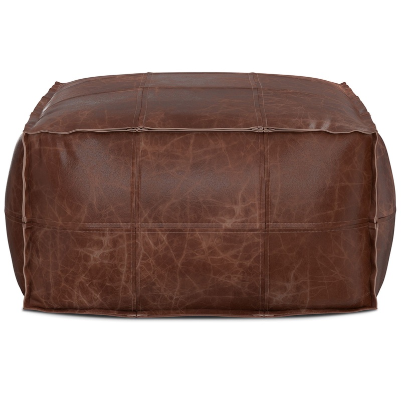 Sheffield – Coffee Table Pouf – Distressed Brown