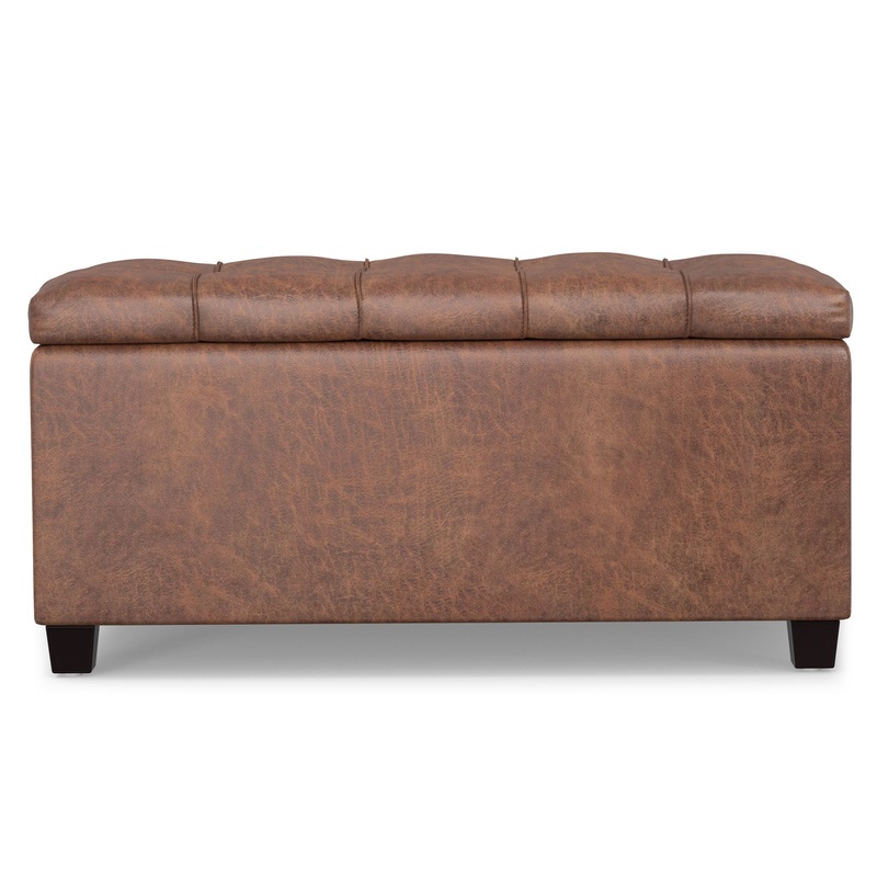 Sienna – Storage Ottoman Bench – Brown