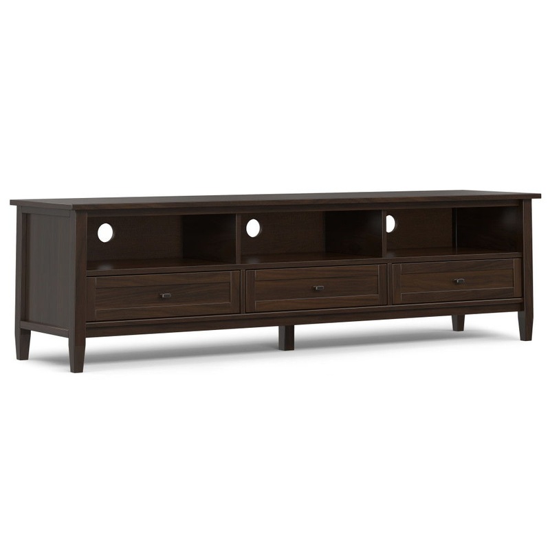 Warm Shaker – Low TV Media Stand – Brown