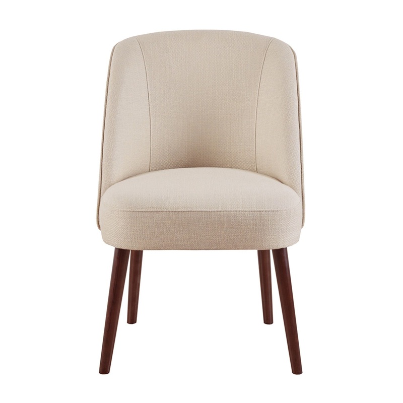 Rounded Back Dining Chair With Wraparound Design – Natural